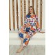 Moda Çizgi Kadın Penye Uzun Kol Pijama Takım 4145