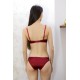 Moda Çizgi Kadın Yarım Destekli Sütyen Takım 3307 Bordo
