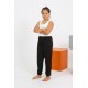 Moda Çizgi Kız Çocuk Sıfır Kol Beyaz Penye Pijama Takım 20433