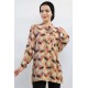 Moda Çizgi Kravatlı Bluz MC5172 Bej