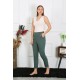 Moda Çizgi Pamuklu Haki Tek Alt Pijama 27523