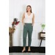 Moda Çizgi Pamuklu Haki Tek Alt Pijama 27523