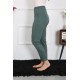 Moda Çizgi Pamuklu Haki Tek Alt Pijama 27523