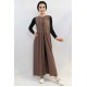 Moda Çizgi Piliseli Yelek Mc714 Vizon