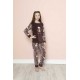 Moda Çizgi Polar Çocuk Pijama Takımı 20294K