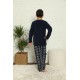 Moda Çizgi Polar Erkek Çocuk Pijama Takımı 4574