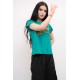 Moda Çizgi Shine Baskılı Tshirt Yeşil