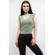 Moda Çizgi Süveter Model Triko Bluz Mint