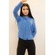 Moda Çizgi Taşlı  Keten Gömlek MC2301 İndigo