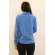 Moda Çizgi Taşlı  Keten Gömlek MC2301 İndigo