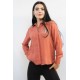 Moda Çizgi Taşlı  Keten Gömlek MC2301 Mercan