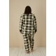 Moda Çizgi Welsoft Polar Kadın Büyük Beden Pijama Takımı 808030