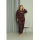 Moda Çizgi Welsoft Polar Kadın Büyük Beden Pijama Takımı 808041