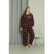 Moda Çizgi Welsoft Polar Kadın Büyük Beden Pijama Takımı 808041