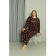 Moda Çizgi Welsoft Polar Kadın Büyük Beden Pijama Takımı 808041