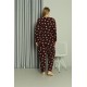 Moda Çizgi Welsoft Polar Kadın Büyük Beden Pijama Takımı 808041