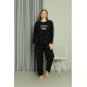 Moda Çizgi Welsoft Polar Kadın Büyük Beden Pijama Takımı 808043