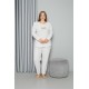 Moda Çizgi Welsoft Polar Kadın Büyük Beden Pijama Takımı 808050