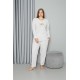Moda Çizgi Welsoft Polar Kadın Büyük Beden Pijama Takımı 808050