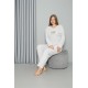 Moda Çizgi Welsoft Polar Kadın Büyük Beden Pijama Takımı 808050
