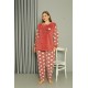Moda Çizgi Welsoft Polar Kadın Büyük Beden Pudra Pijama Takımı 808042