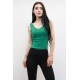 Moda  Çizgi Zikzak Yaka Triko Bluz Yeşil