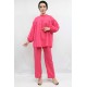 Moda Çizgili Robalı İkili Takım Pembe