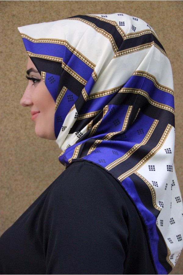 Moda Çizgi Desenli Eşarp