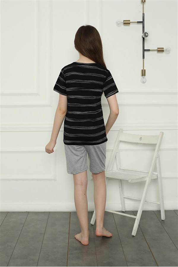 Moda Çizgi Aile Penye Şortlu Pijama Takım (anne - kız ) 50115 Ayrı Ayrı Satılır . Fiyatları Farklıdır