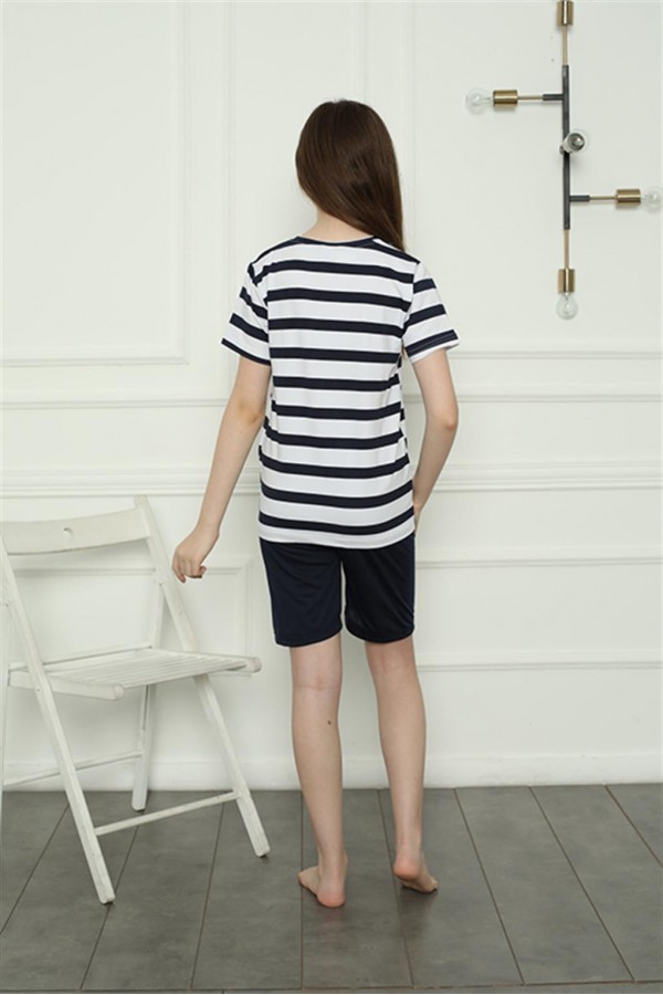 Moda Çizgi Aile Penye Şortlu Pijama Takım (anne - kız ) 50116 Ayrı Ayrı Satılır . Fiyatları Farklıdır