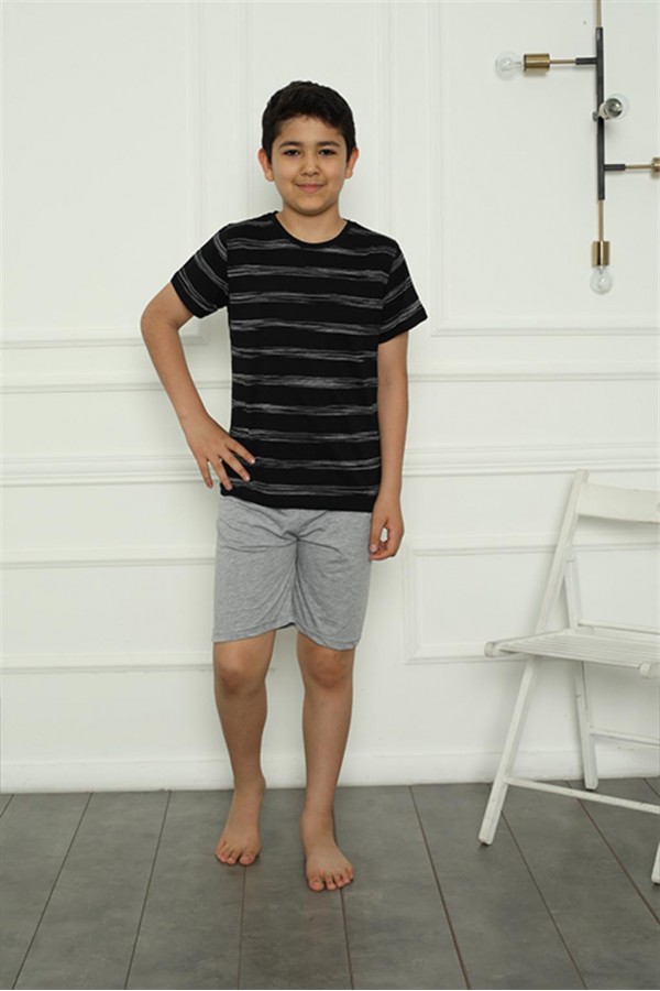 Moda Çizgi Aile Penye Şortlu Pijama Takım (baba - oğul ) 50115 Ayrı Ayrı Satılır . Fiyatları Farklıdır