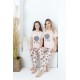 Moda Çizgi Anne Kız Aile I Love Yoga Pijama Takım Ayrı Ayrı Satılır 50101