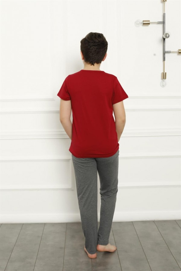 Moda Çizgi Baba Oğul Kırmızı Aile Pijama Takım Ayrı Ayrı Satılır 50102