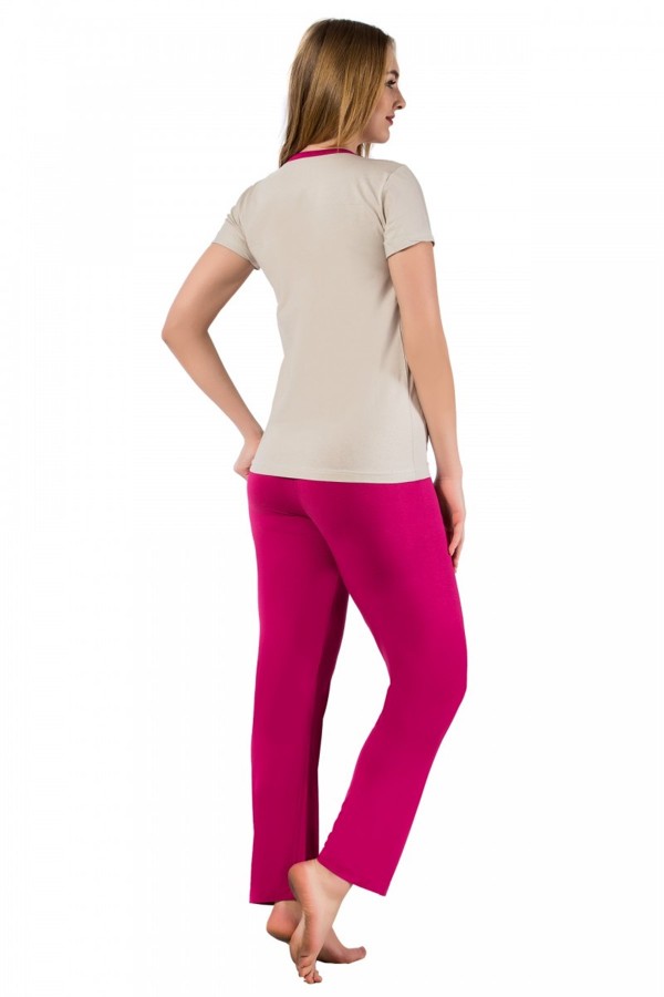 Moda Çizgi Kadın Penye Pijama