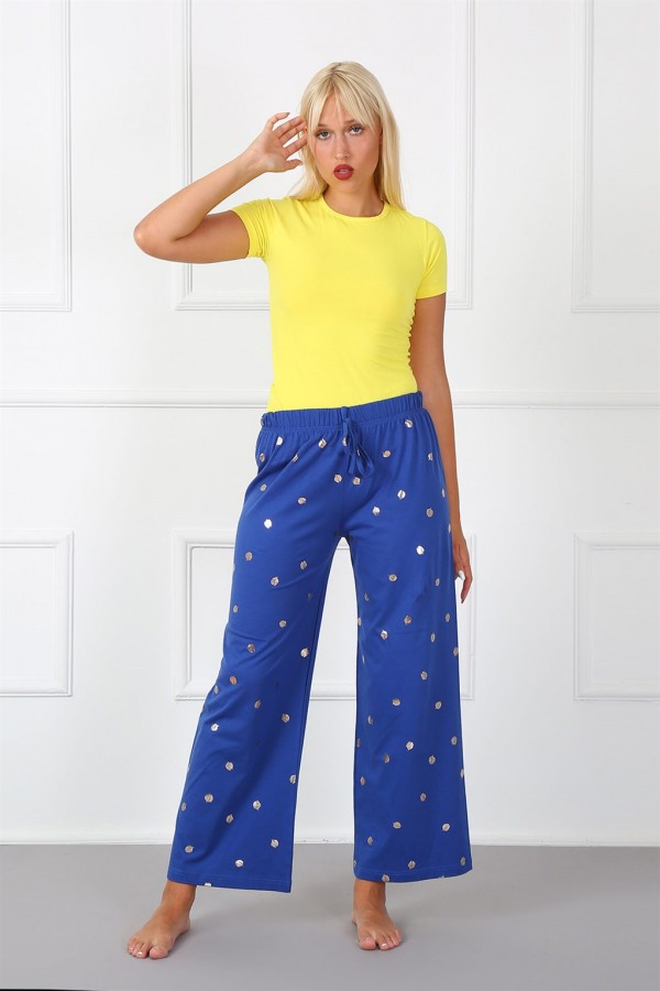 Moda Çizgi Bayan Pamuk Tek Alt Pijama 210013