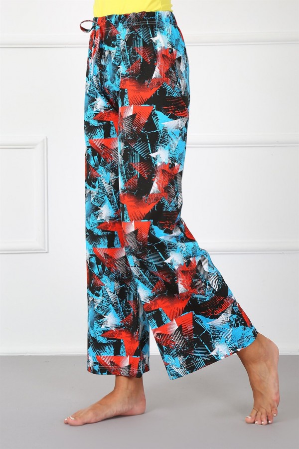 Moda Çizgi Bayan Pamuk Tek Alt Pijama 210014