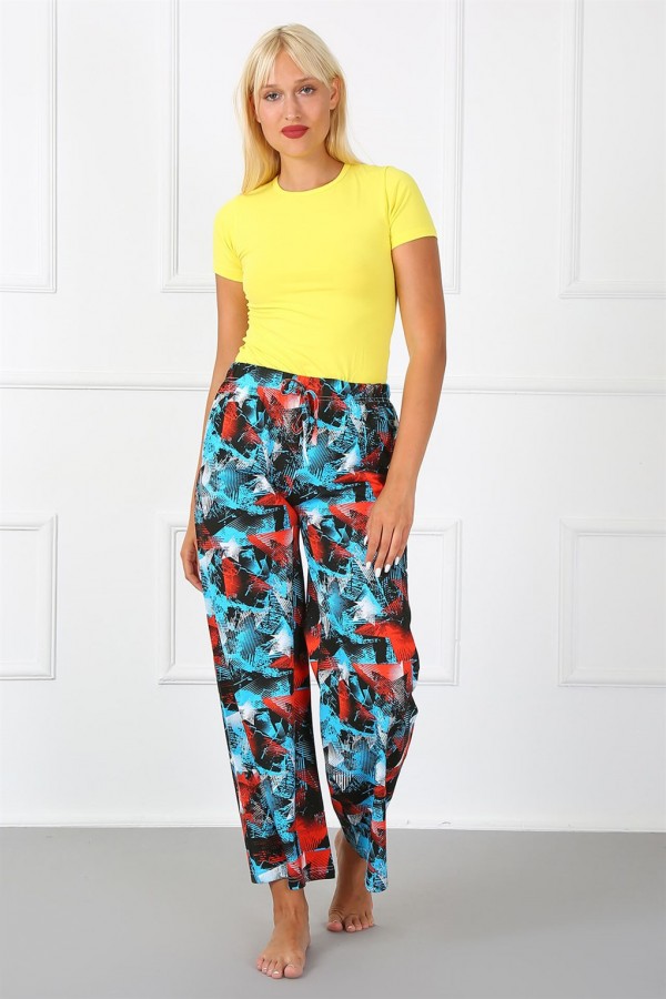 Moda Çizgi Bayan Pamuk Tek Alt Pijama 210014