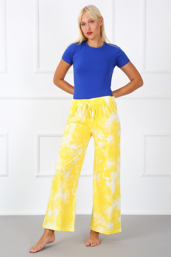 Moda Çizgi Bayan Pamuk Tek Alt Pijama 210016