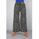 Moda Çizgi Bayan Penye Bol Paça Pantolon 210032