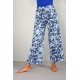 Moda Çizgi Bayan Penye Bol Paça Pantolon 210033