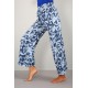Moda Çizgi Bayan Penye Bol Paça Pantolon 210033