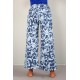 Moda Çizgi Bayan Penye Bol Paça Pantolon 210033