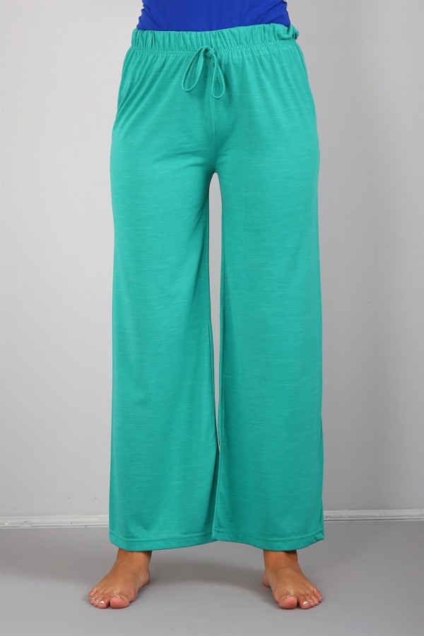 Moda Çizgi Bayan Penye Bol Paça Pantolon 210036