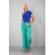Moda Çizgi Bayan Penye Bol Paça Pantolon 210036