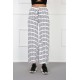 Moda Çizgi Bayan Penye Bol Paça Pantolon 210037