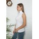 Moda Çizgi Bayan Sıfır Kol Yarım Balıkçı Yaka Body 262B