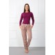 Moda Çizgi Bayan Welsoft Polar Tek Alt Pijama 210041