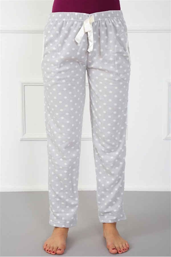 Moda Çizgi Bayan Welsoft Polar Tek Alt Pijama 210045