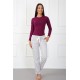 Moda Çizgi Bayan Welsoft Polar Tek Alt Pijama 210045