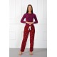 Moda Çizgi Bayan Welsoft Polar Tek Alt Pijama 210049